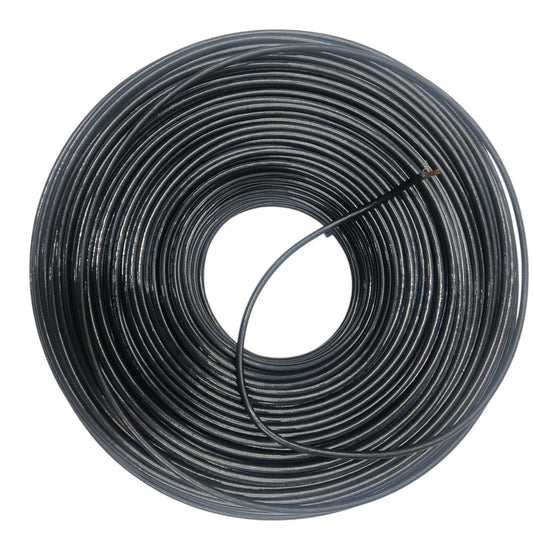 Omega coil of black THWN AWG 8 Black Stranded electrical wire for wiring and connections