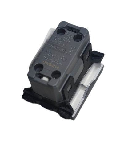 Omni 1 Way Illuminated Switch Medium black switch mechanism module for power points and wiring