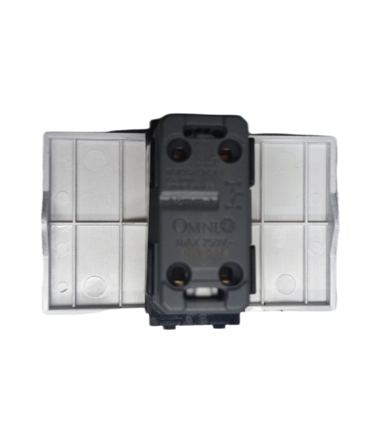 Omni 1 way light switch 16A 3 Device with a sleek design for easy installation and use