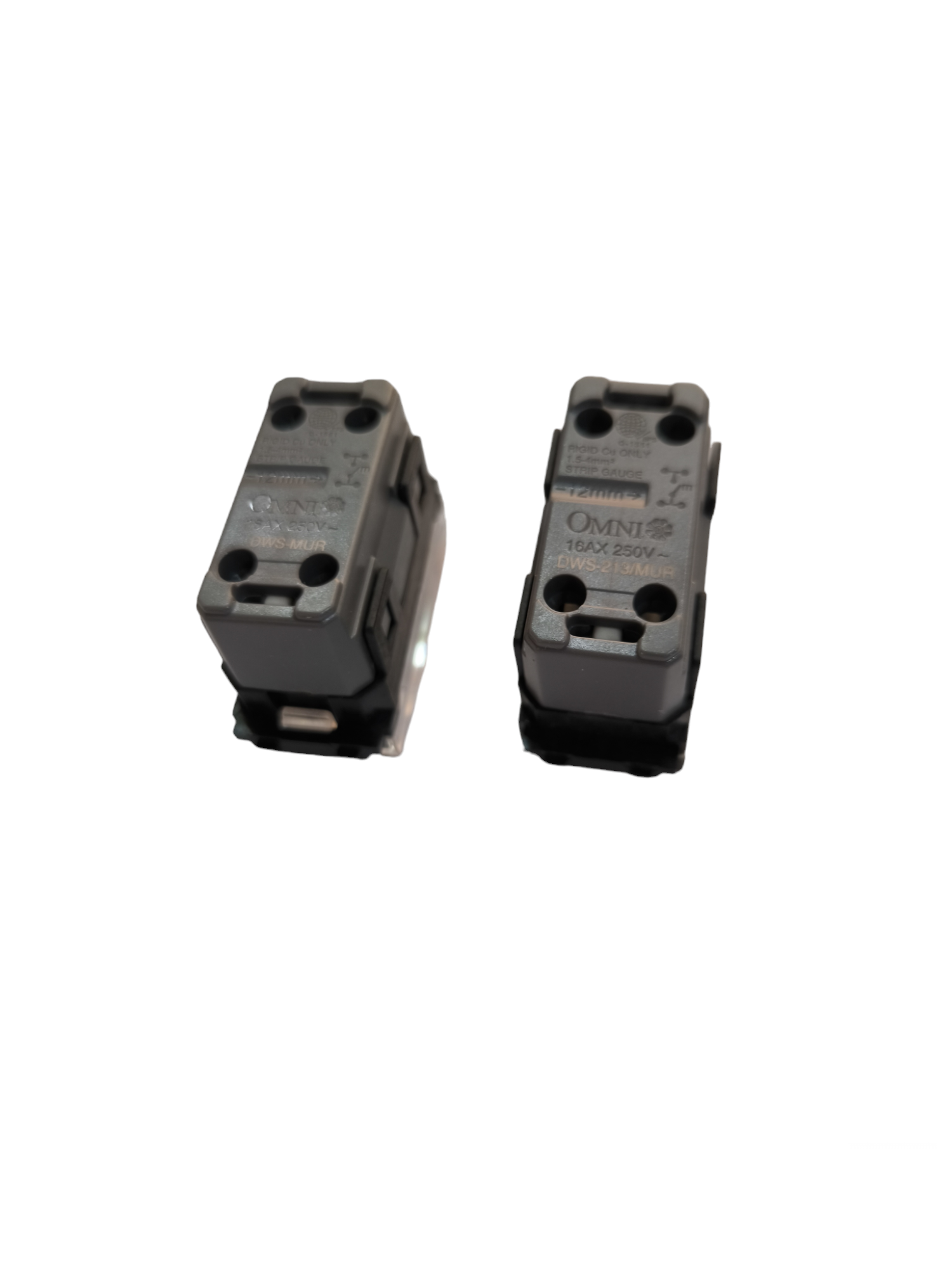 Omni 1-way switch 16A black electrical switch components for power points and plugs