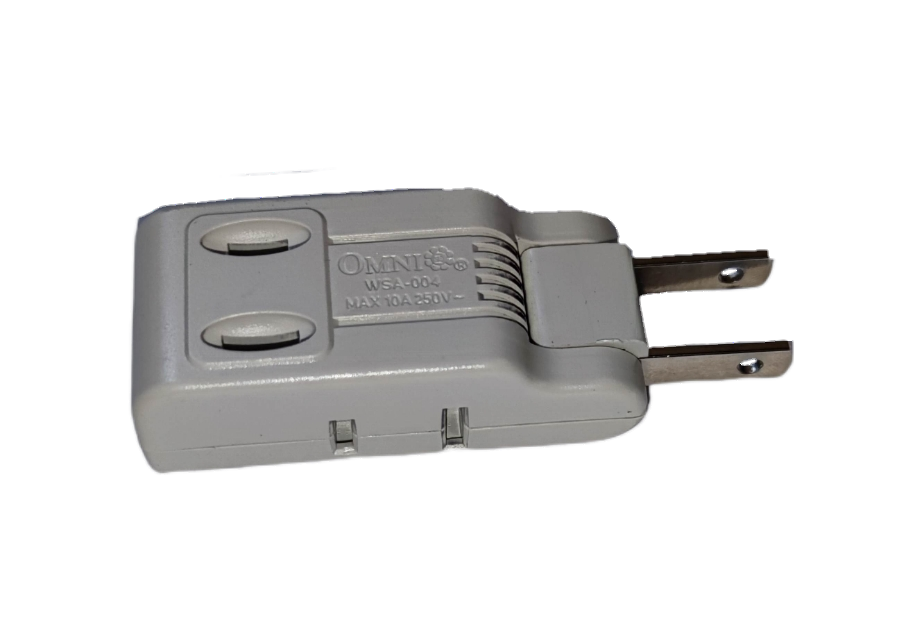 Omni 10A 250V electrical adaptor for connecting devices with dual outlets