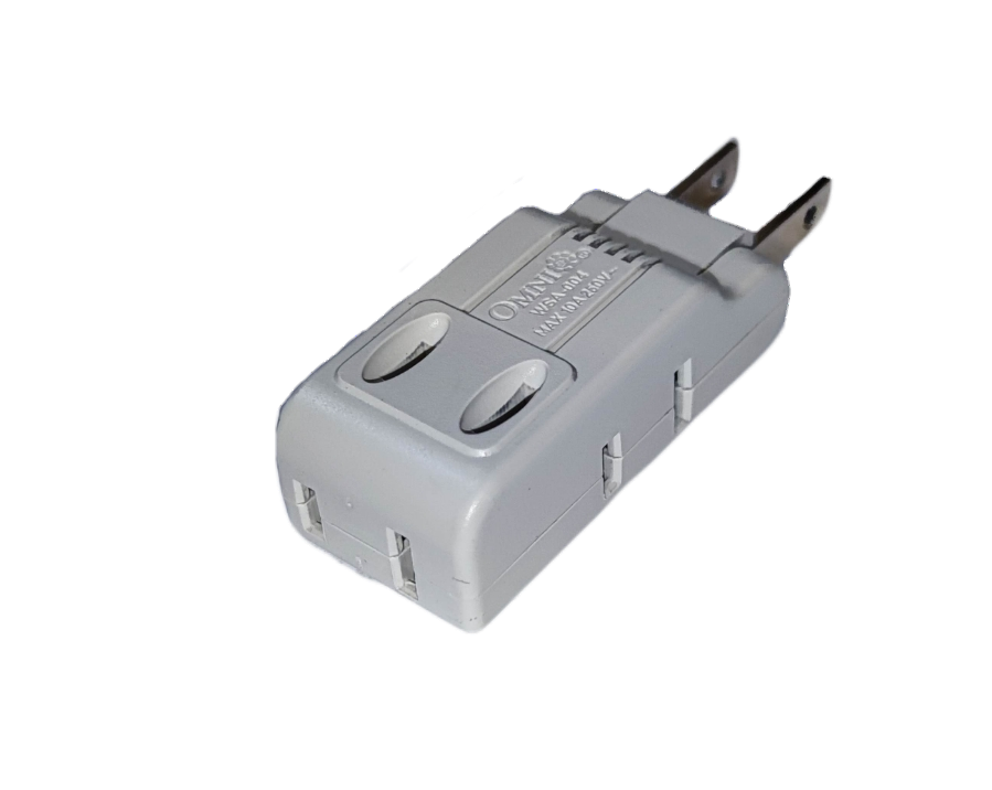 Omni 10A 250V electrical adaptor with dual sockets for versatile power solutions