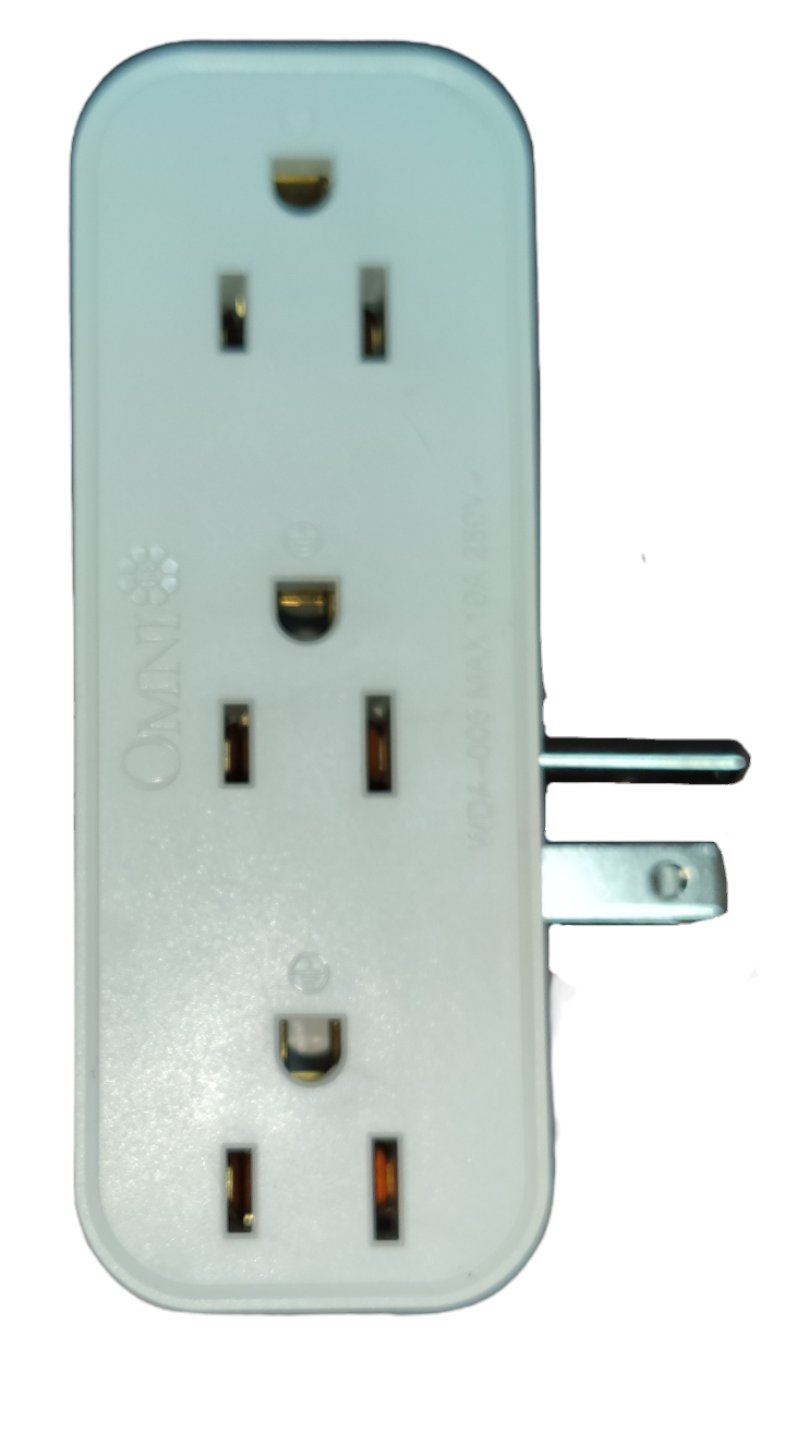 Omni 10A 250V multi socket adapter with multiple outlets for convenient power access