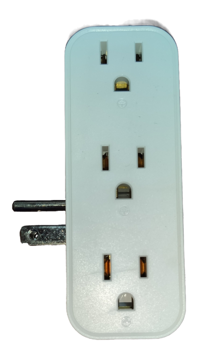 Omni 10A 250V multi socket adapter with three outlets for versatile power connections