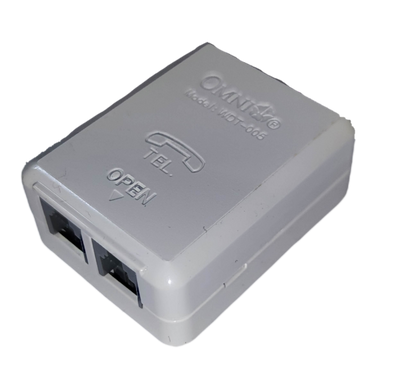 Omni 2 telephone outlet modular box for efficient telephone connection and easy installation