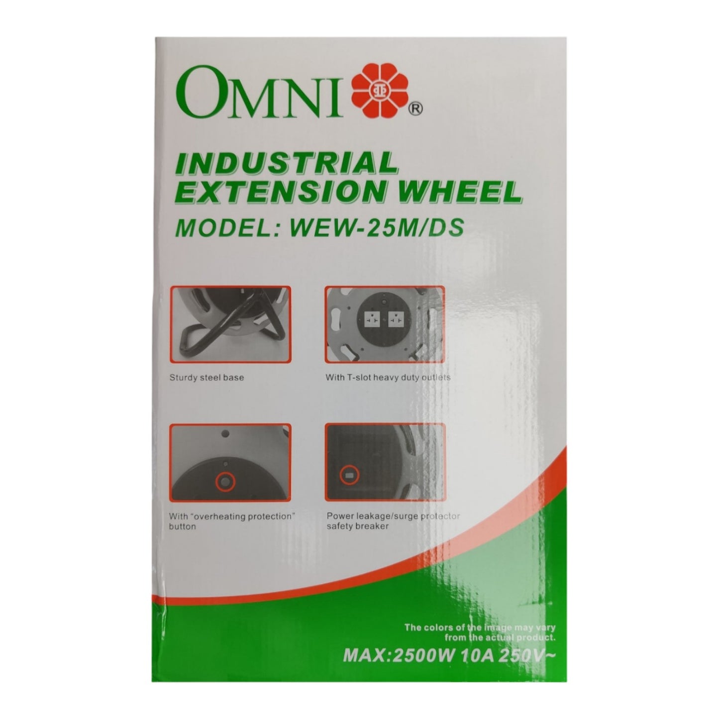 Omni Extension Cord Wheel 25 Meters 2500W 10A 220V WEW-25M/DS