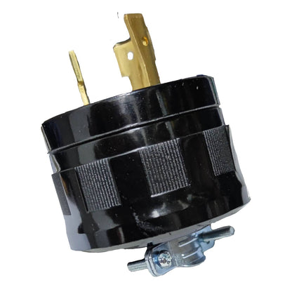 Omni 30A twistlock plug 220V in black designed for secure and reliable electrical connections