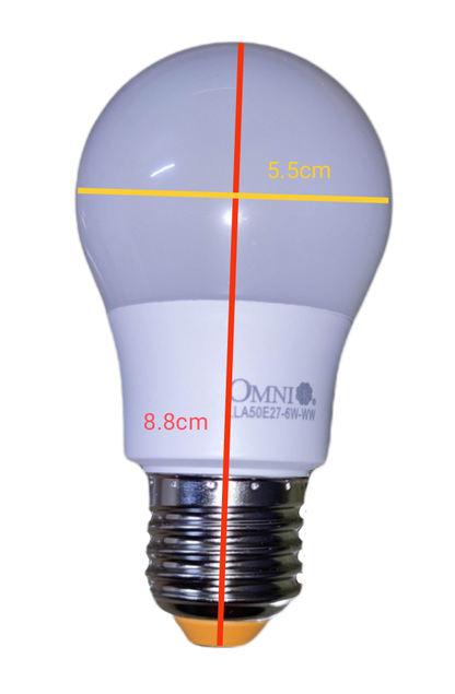 Omni 6W LED bulb E27 with a sleek design and energy-efficient lighting for home use