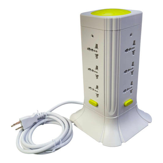 Omni 9 Gang Universal Outlet Tower Extension Cord 12 Gang With Switch (1.83 Meter) 2500W WTE-51210A 250V