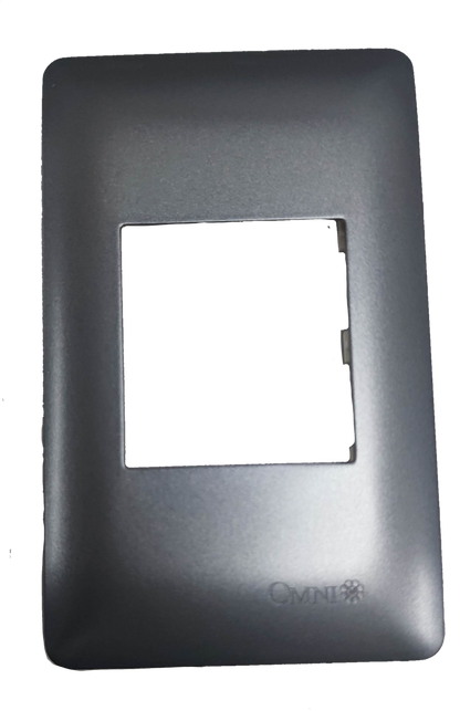 Omni Center Device Plate Graphite for stylish and modern electrical installations