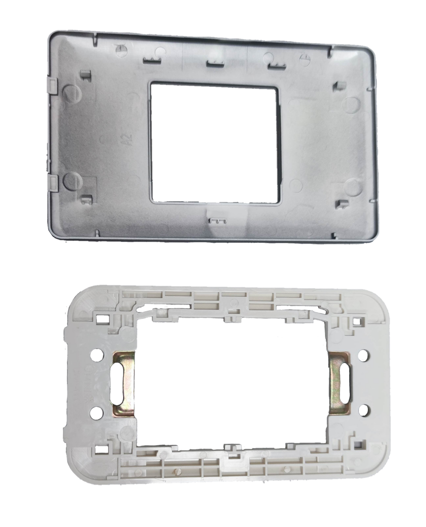 Omni Center Device Plate Graphite for easy installation of electrical devices and outlets.