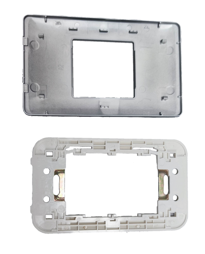 Omni Center Device Plate Graphite for easy installation of electrical devices and outlets.