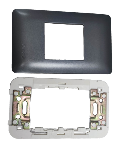 Omni Center Device Plate Graphite for Standard Power Point Installation and Setup