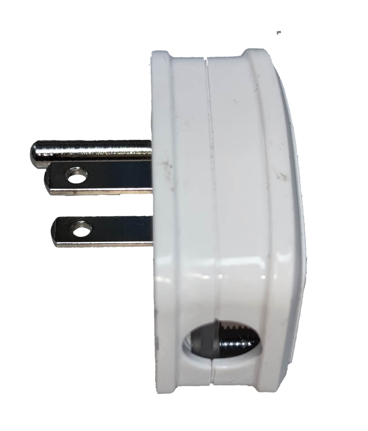 Omni flat pin plug WHG-008 20A 250V in white for reliable electrical connections