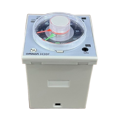 Omron timer relay 220V AC with adjustable dial for precise timing control