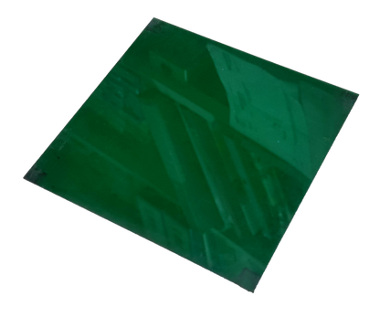 Optical Filter Green 14.5cm x 14.5cm square transparent green light filter for seasonal decoration