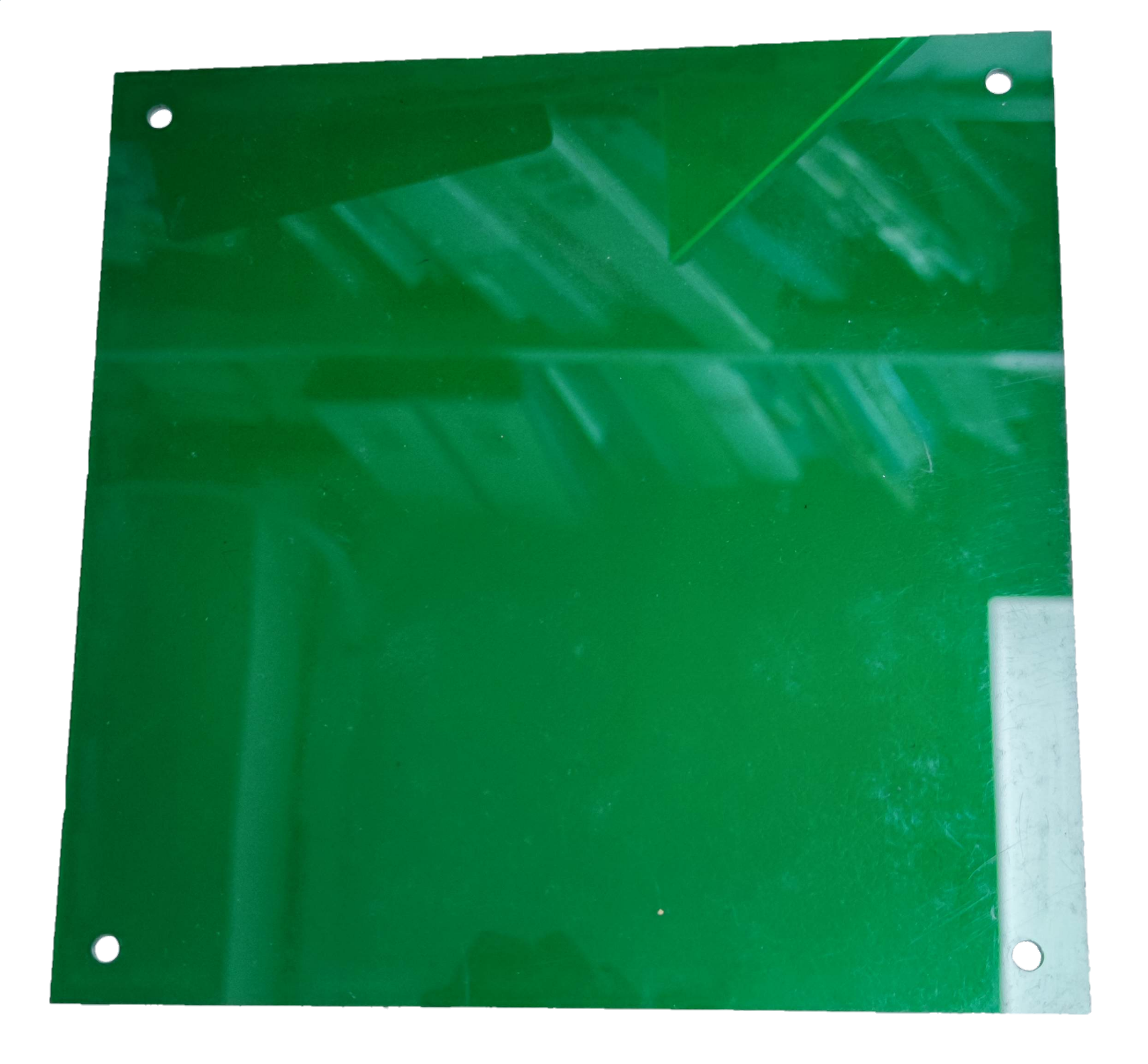Electx Electrical Supply Optical Filter Green 18.5cm x 18.5cm square transparent green glass panel