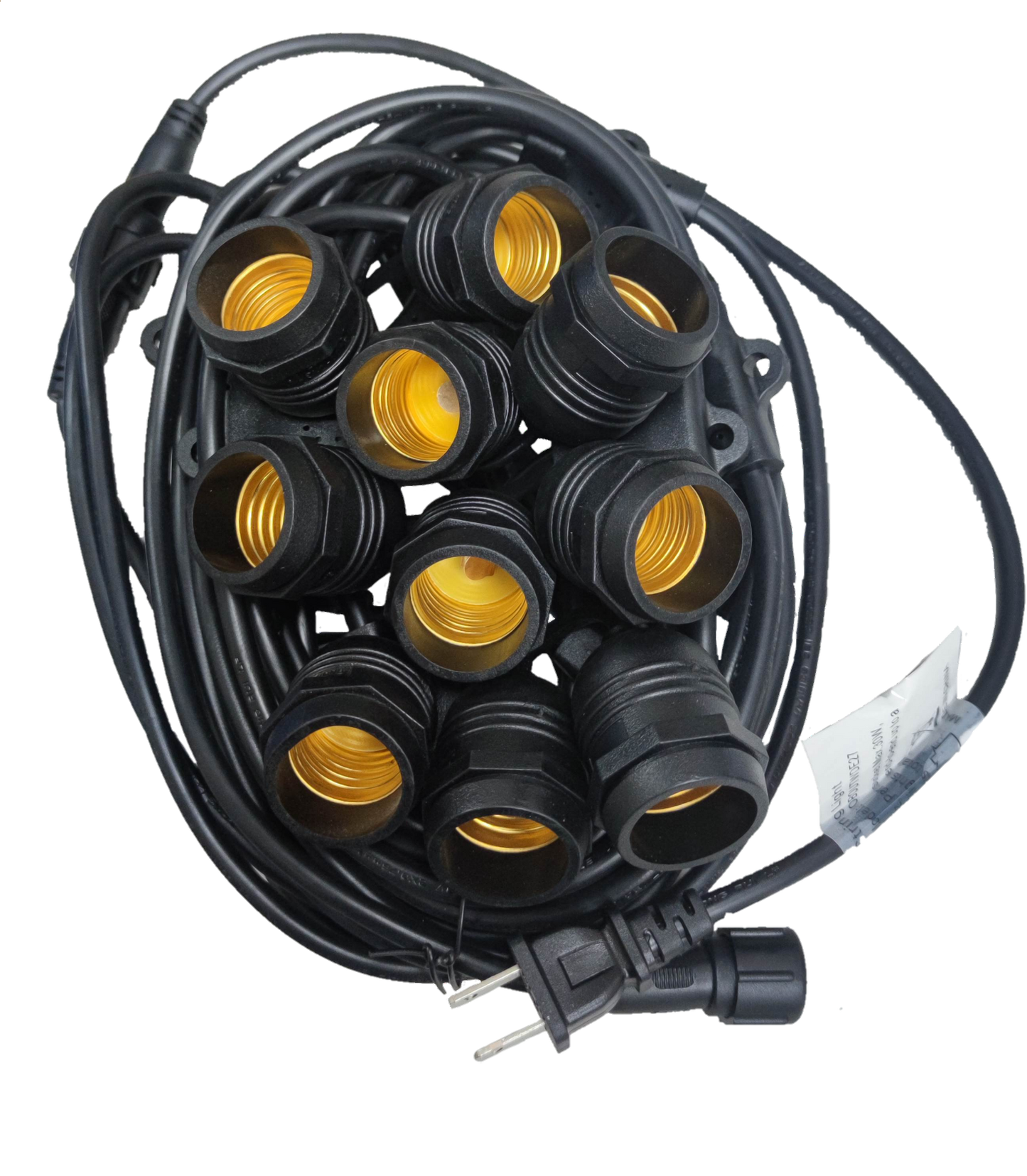 Outdoor LED string lights E27 1W WW with multiple sockets for festive outdoor decoration