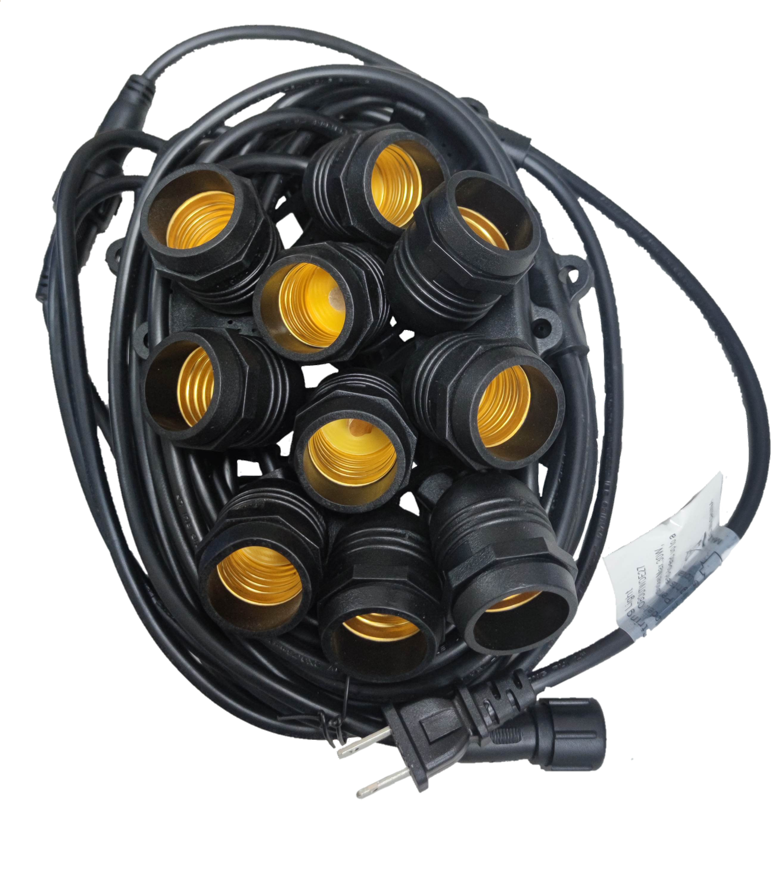 Outdoor LED string lights E27 1W WW with multiple sockets for festive outdoor decoration