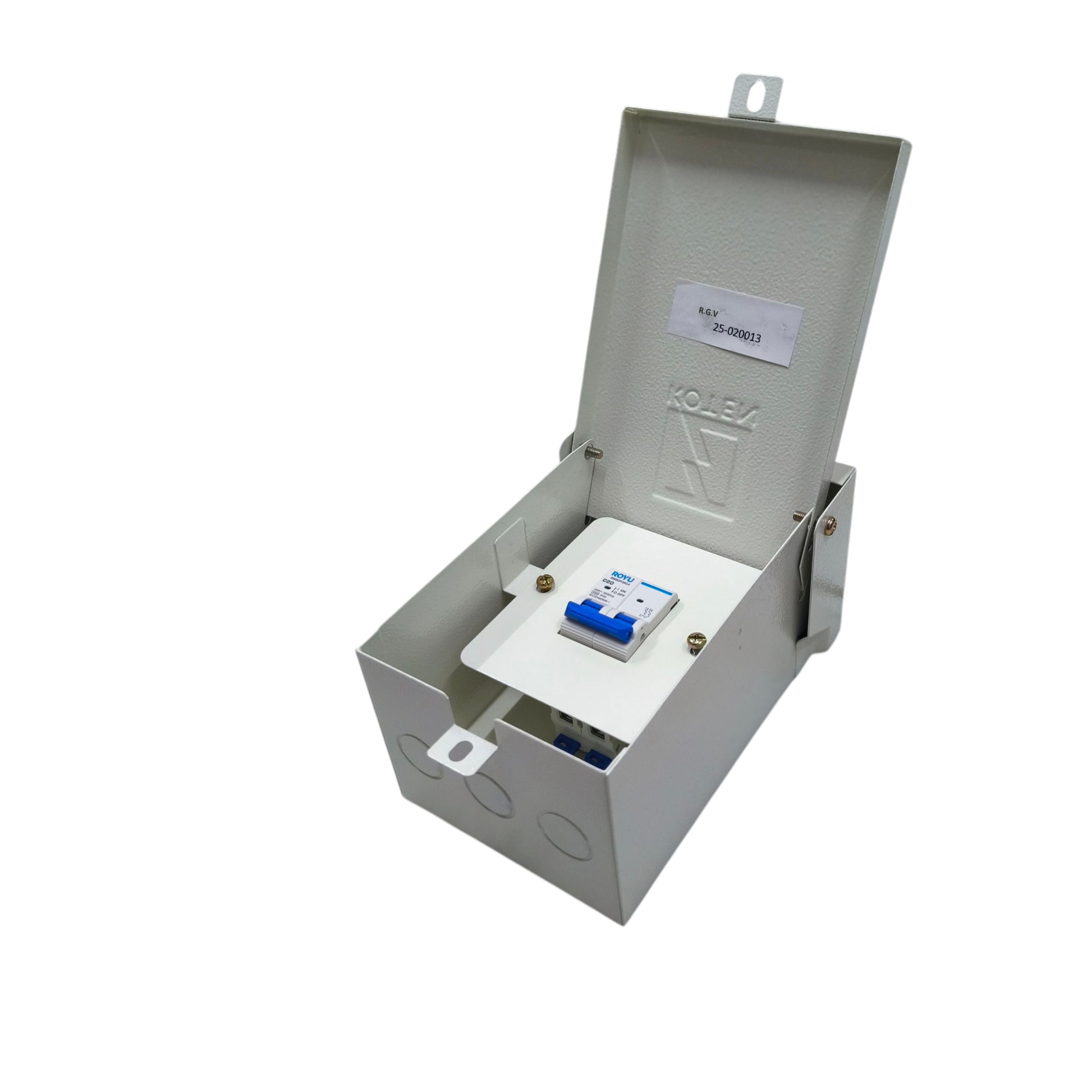 63A miniature circuit breaker outdoor in a metal enclosure for durable protection and reliability