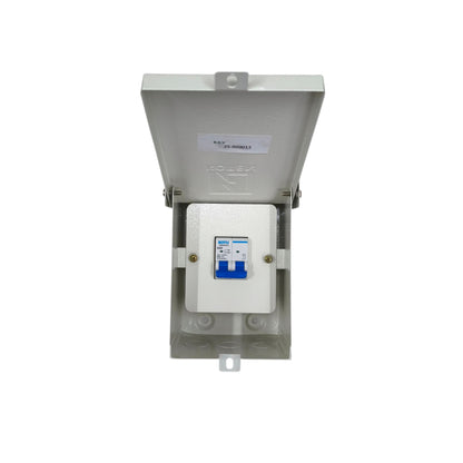 63A miniature circuit breaker outdoor in a weatherproof enclosure for reliable electrical protection