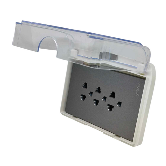 Grazen 16A outdoor weatherproof socket 220V with protective cover for secure outdoor use