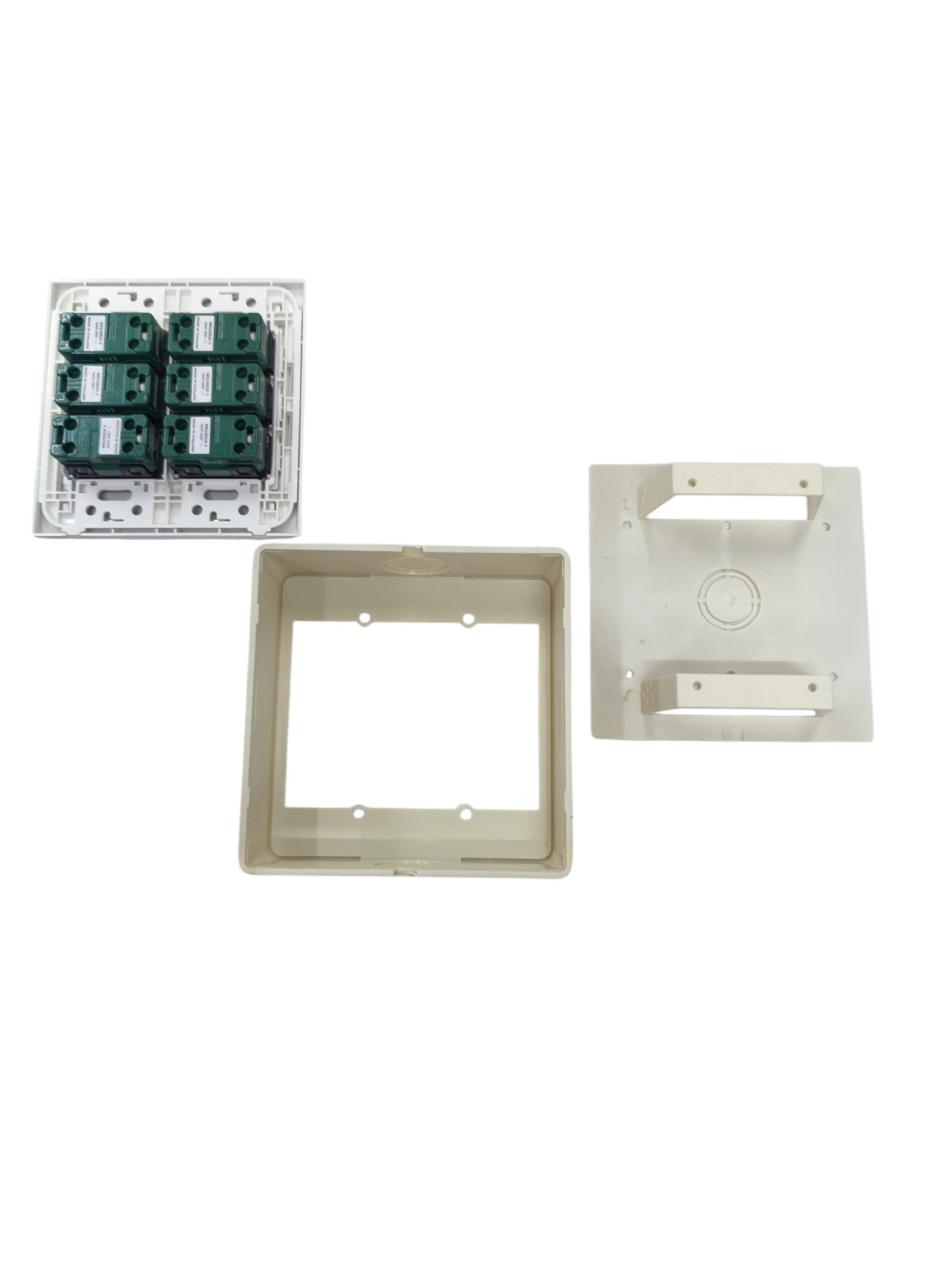 Panasonic 6 gang 4 way switch with mounting box for convenient electrical control in homes
