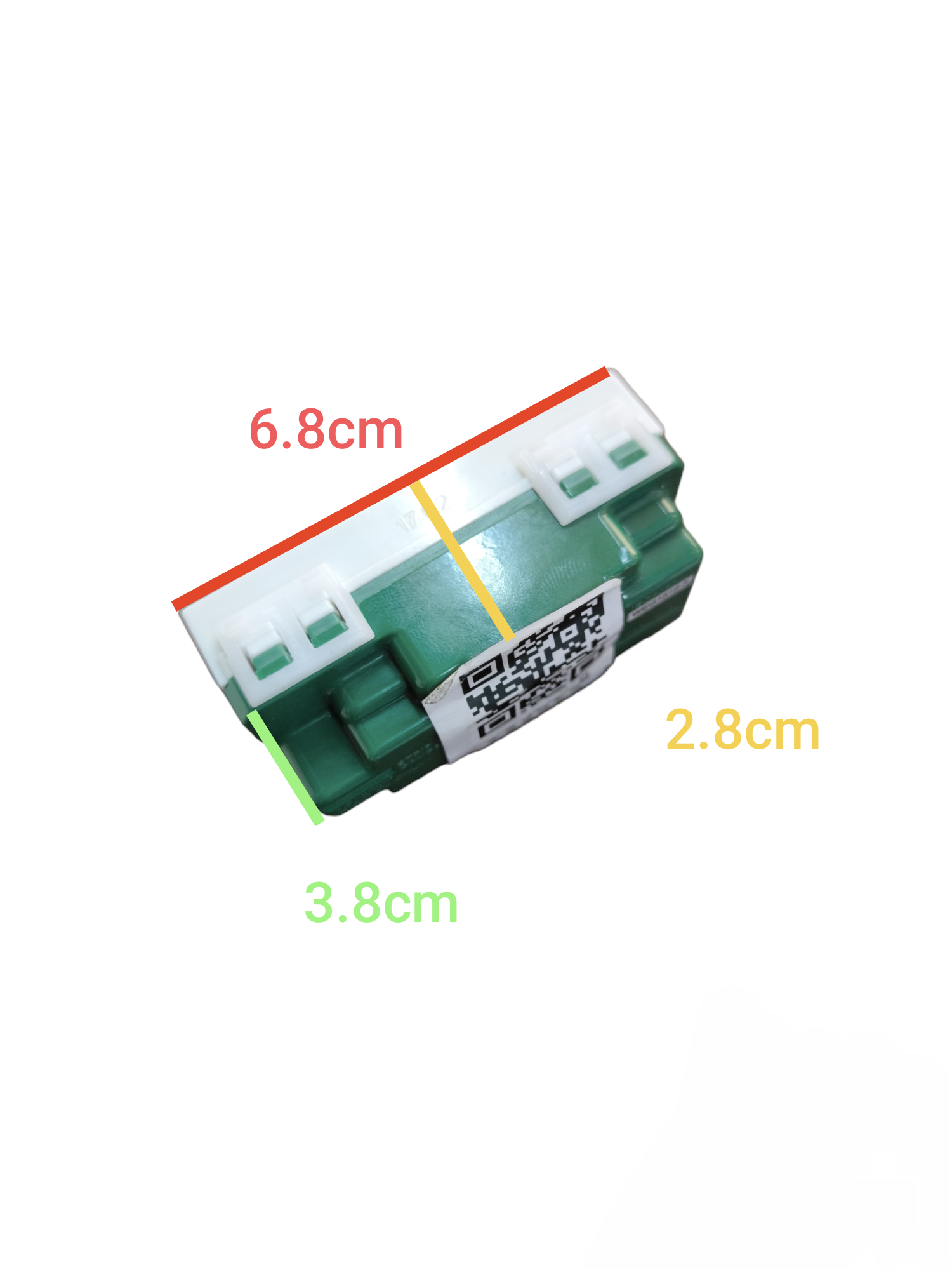 Panasonic duplex outlet 220V 15A green modular power outlet insert with white top and size labels