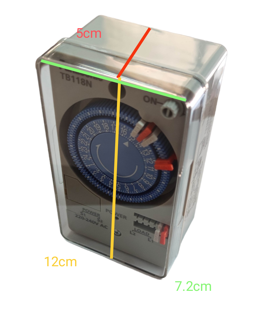 Panasonic Timer Switch 10A 220V Failure with blue dial and protective clear cover for power control