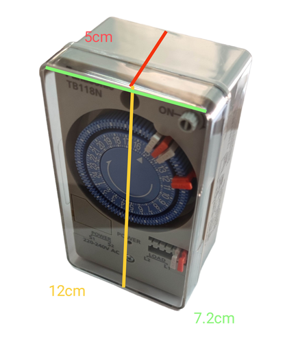 Panasonic Timer Switch 10A 220V Failure with blue dial and protective clear cover for power control