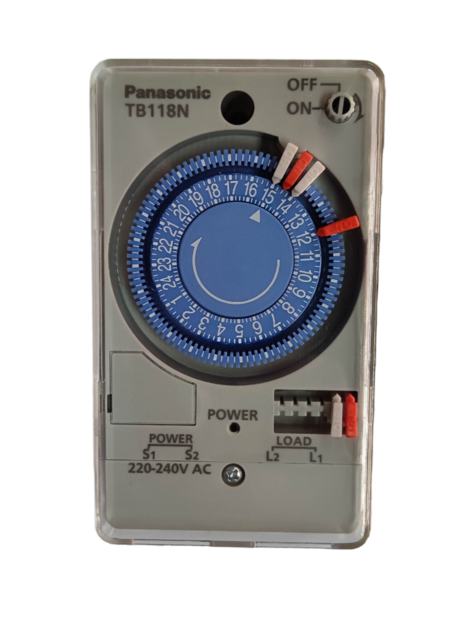 Panasonic Timer Switch 10A 220V Failure model TB118N with blue dial and white casing