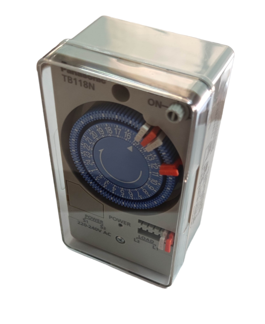 Panasonic Timer Switch 10A 220V Failure model TB118N with clear protective cover and dial settings