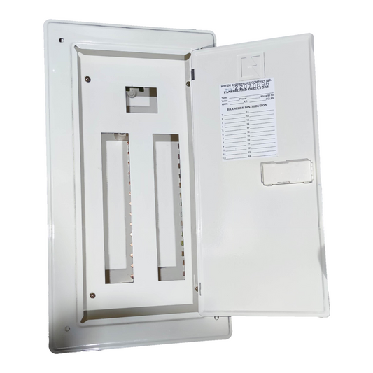 Koten Panel Board 14 Branches 2Pole Main with a durable white casing and hinged cover