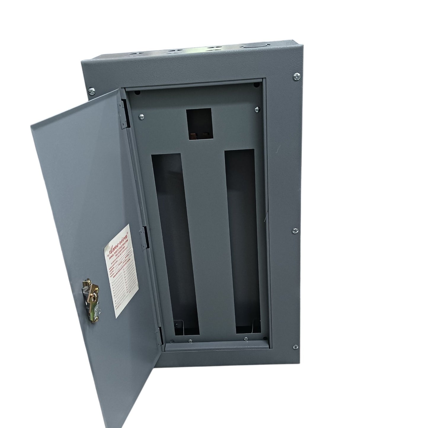 2 pole bolt on panel board with a secure locking door for electrical circuit management