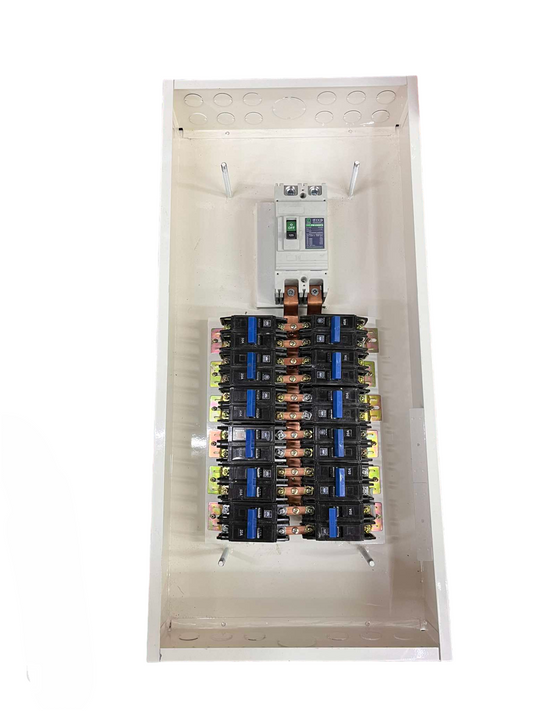 Koten & Taiyou Panel Board 200A 250SP 2Pole Main with multiple circuit breakers in a white enclosure