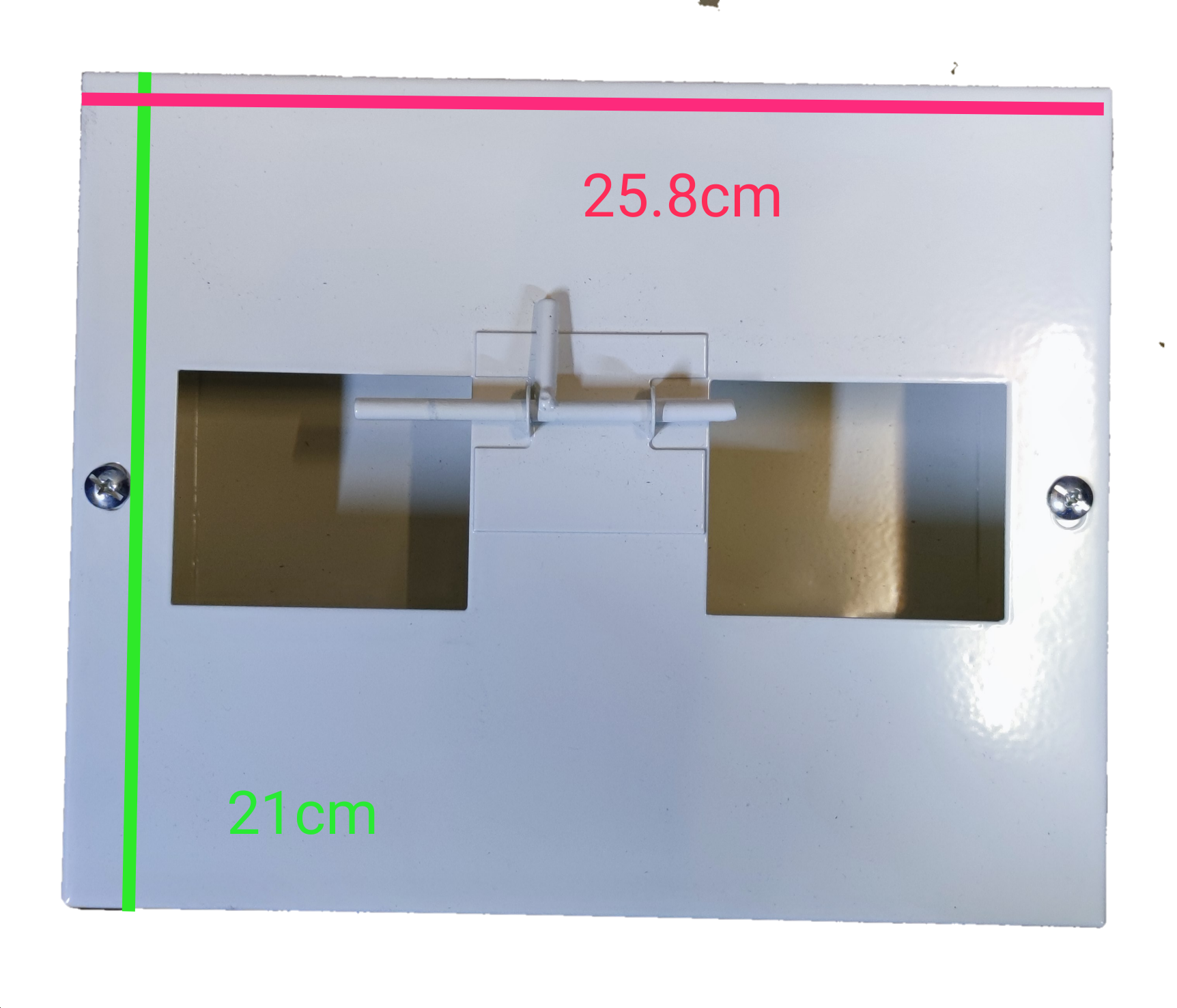 koten Panel Board For GE 3Pole TQC Bolt on white electrical panel board with two rectangular openings