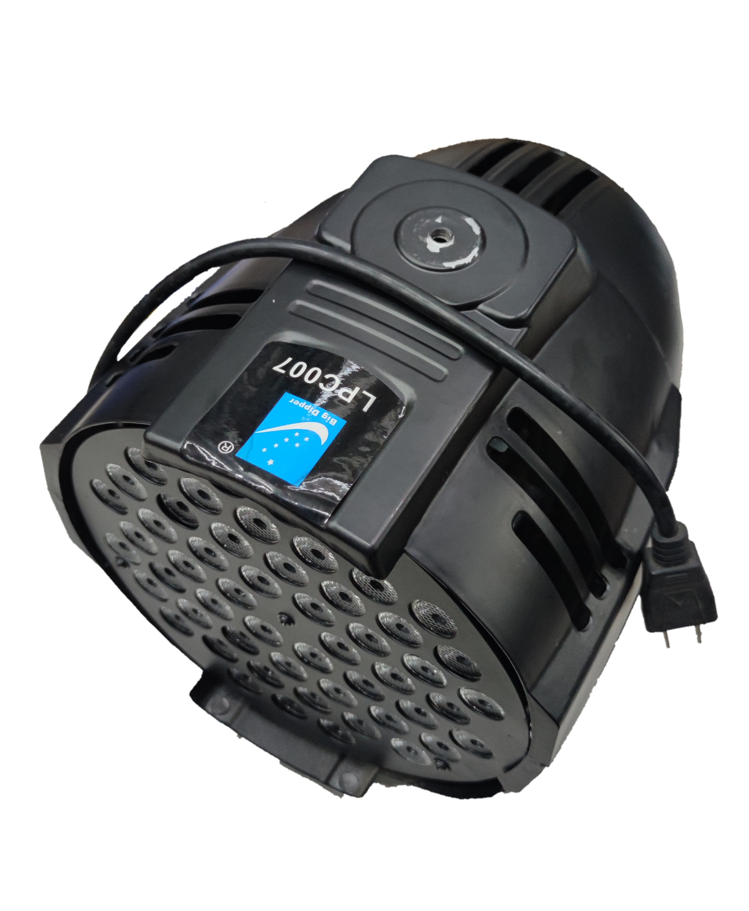 Black PAR LED 54 220V with DMX Signal Input stage light bulb with multiple LEDs and power cable