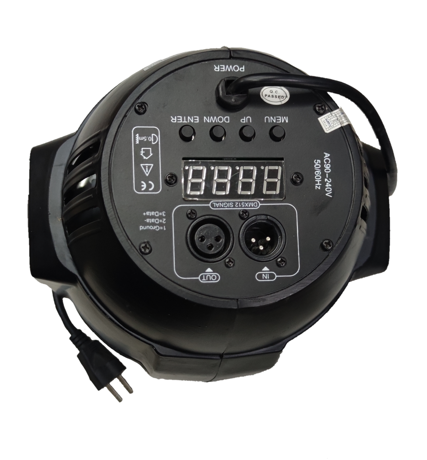 PAR LED 54 220V with DMX Signal Input black stage light with power cord and control buttons