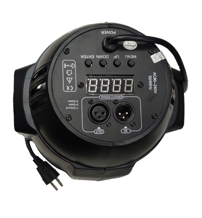 PAR LED 54 220V with DMX Signal Input black stage light with power cord and control buttons
