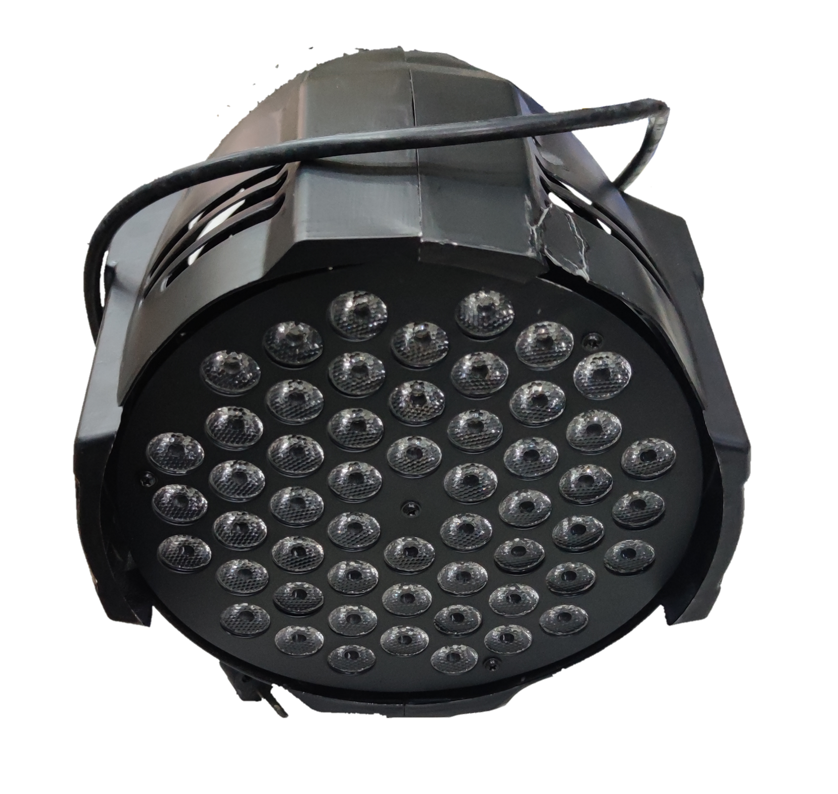 PAR LED 54 220V with DMX Signal Input black stage lighting bulb with multiple LED lenses