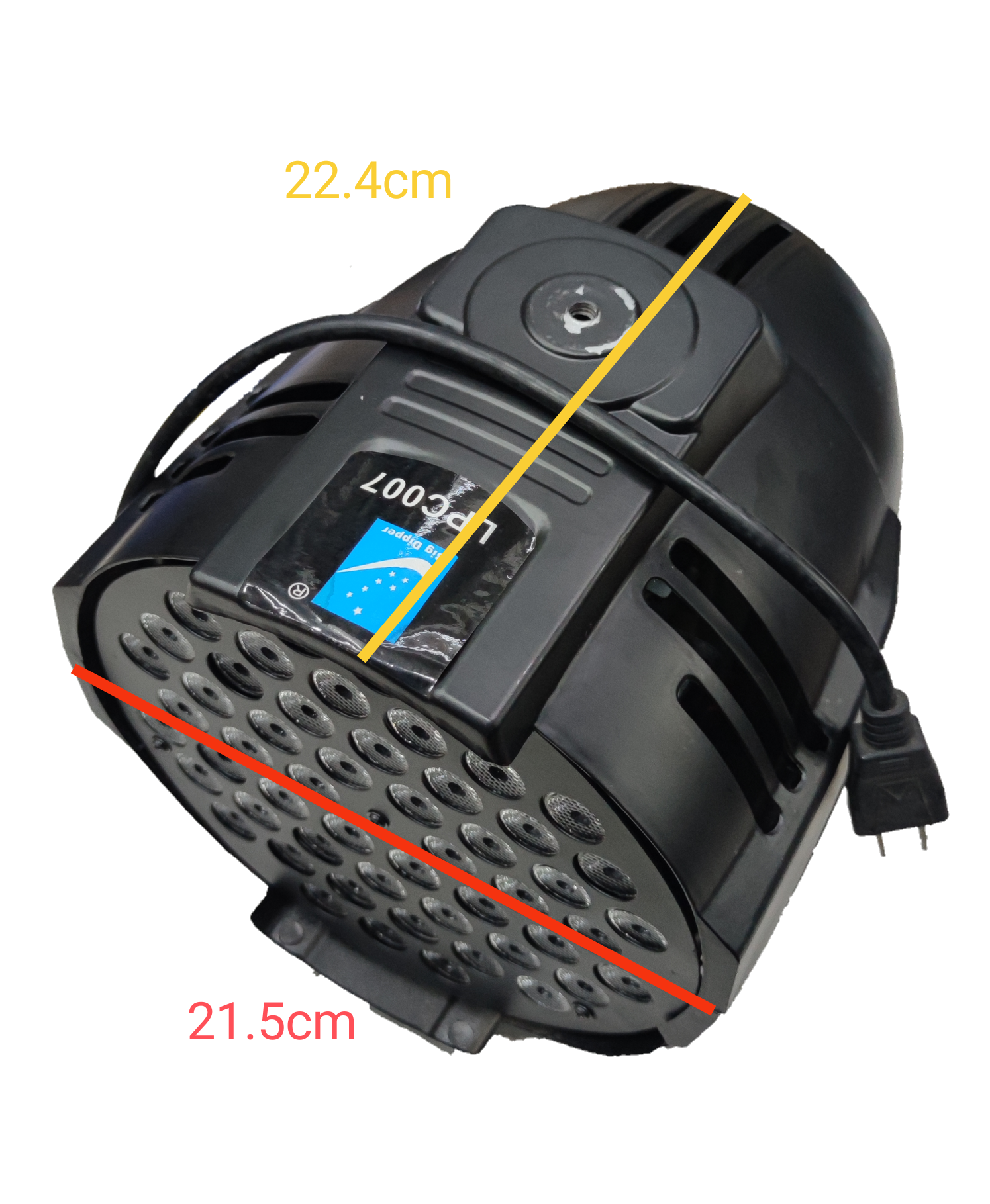 Black PAR LED 54 220V with DMX Signal Input stage light bulb with multiple LED lenses and power cable