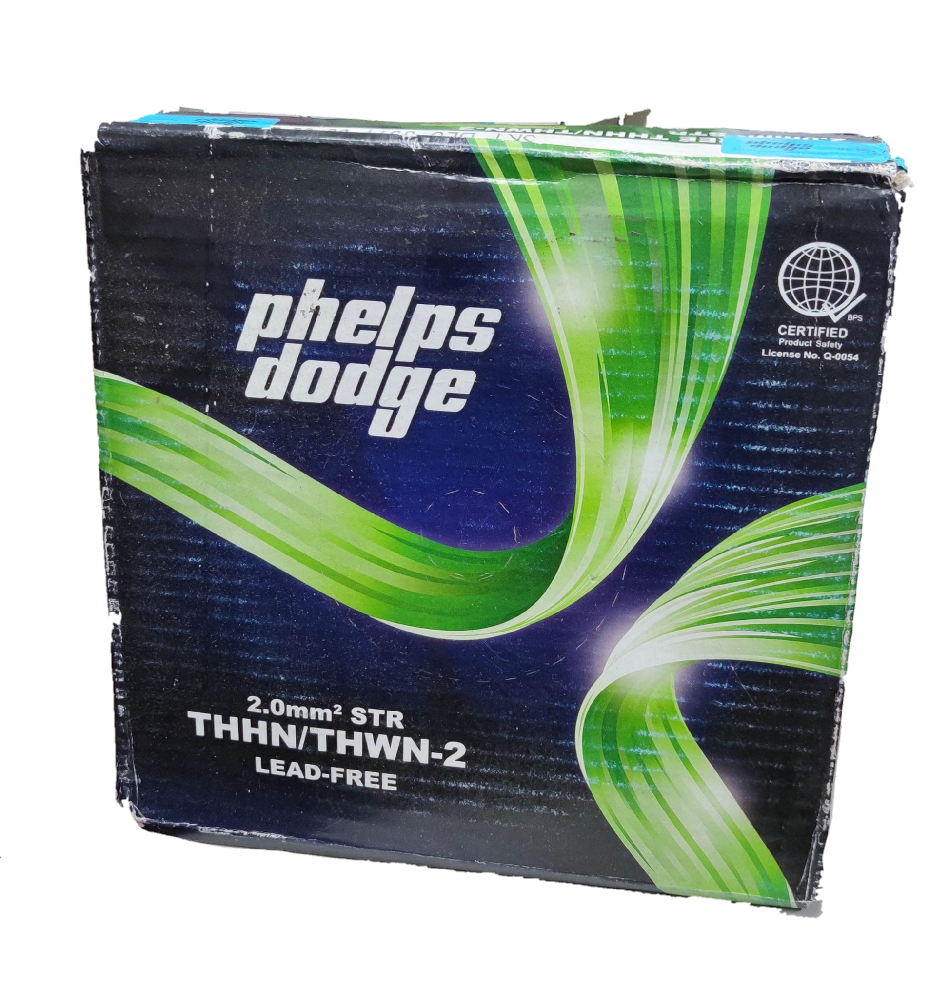 Phelps Dodge 2.0mm THHN AWG 14 wire box with green design for electrical wiring applications