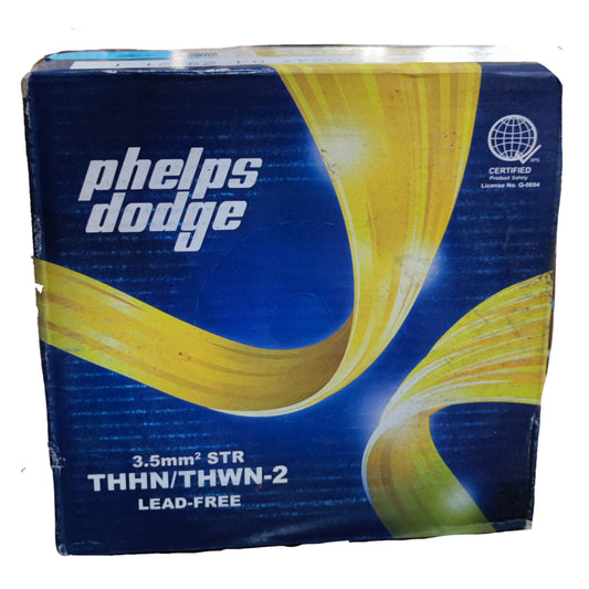 Phelps Dodge box of 3.5mm Stranded Wire White THHN THWN-2 lead-free electrical wire