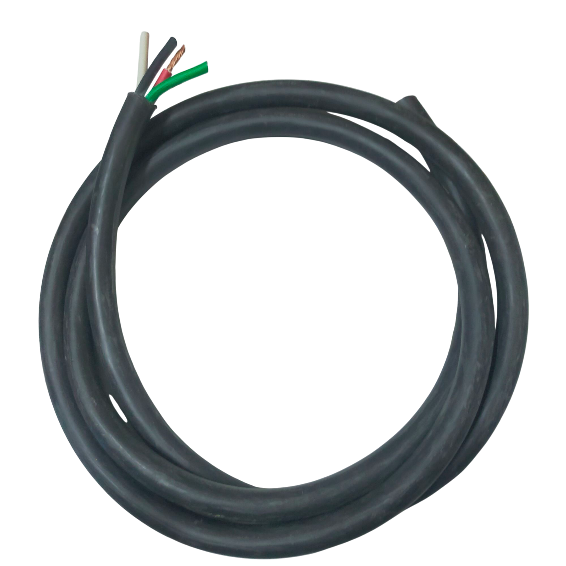 Phelps Dodge Royal Cord 8.0mm 4C black electrical wire with four colored internal leads