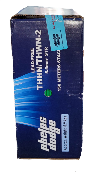Phelps Dodge box of lead-free THWN AWG 10 Stranded Black electrical wire 150 meters