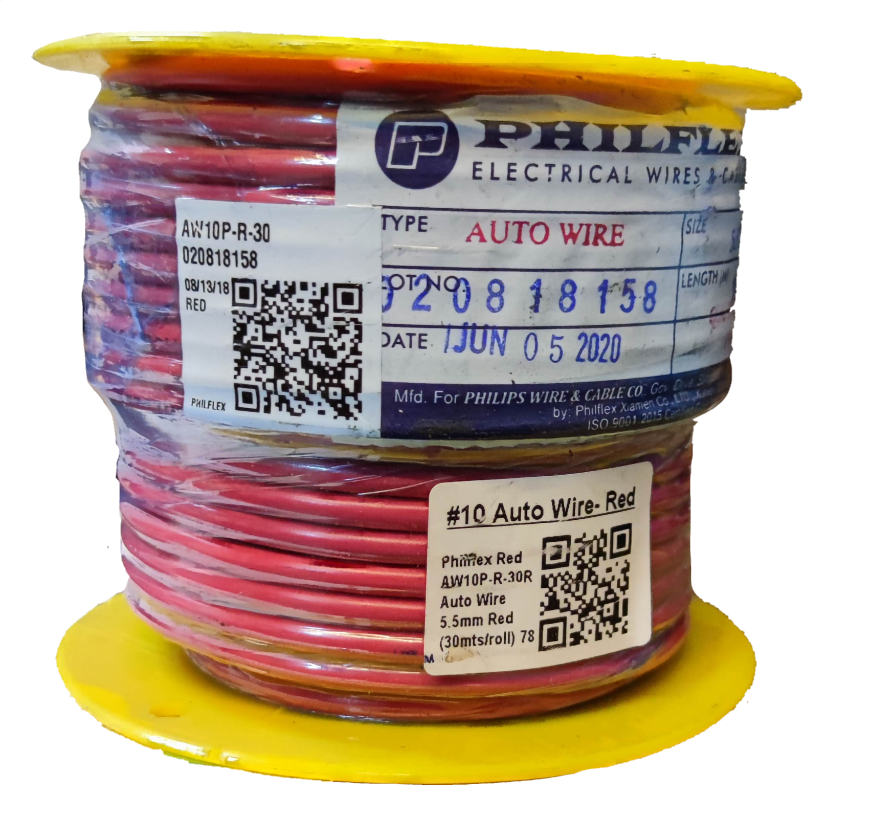Philflex AWG 10 automotive wire red spool for automotive electrical wiring and repairs