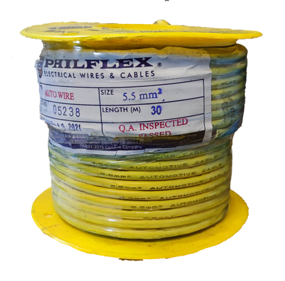 Philflex AWG 10 automotive wire spool electrical cable 5.5 mm2 size 30 meters length