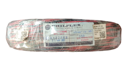 Philflex thermoplastic fixture wire 150 meters in a roll, ideal for electrical installations and projects