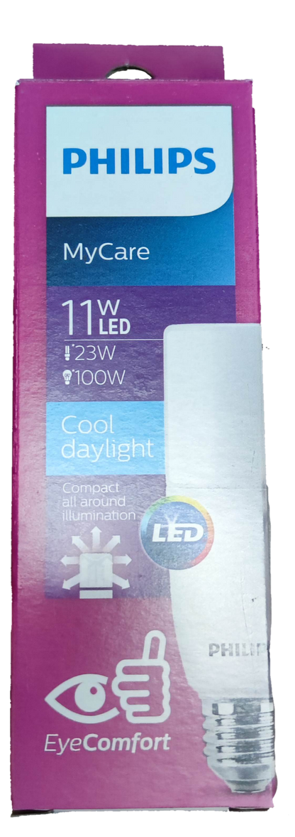 Philips 11W LED Stick E27 220V 6500K bulb with EyeComfort technology in packaging