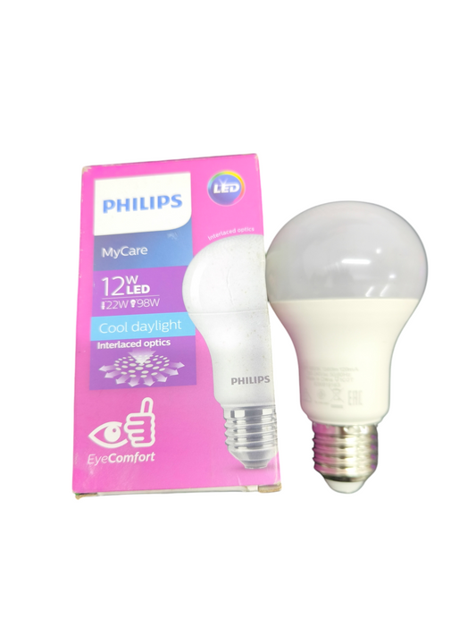 Philips 12W LED bulb E27 220V with cool daylight features and EyeComfort technology